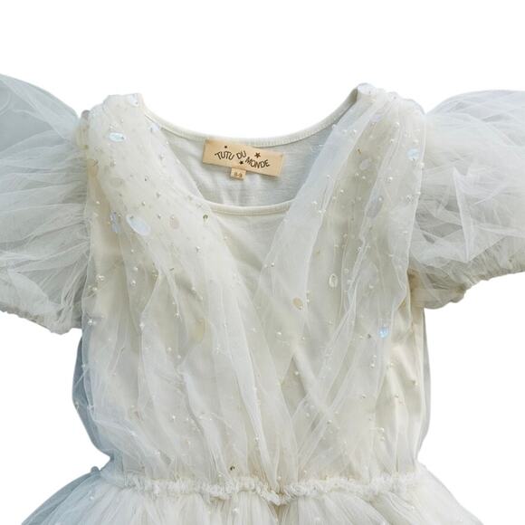 Tutu De Monde Girls Lucky Charm Dress Tutu Chiffon Size 8-9 Wedding Flower Girl - Picture 2 of 10